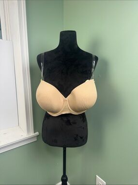 Cacique BeigeBra with Clear Straps or strapless 42G
